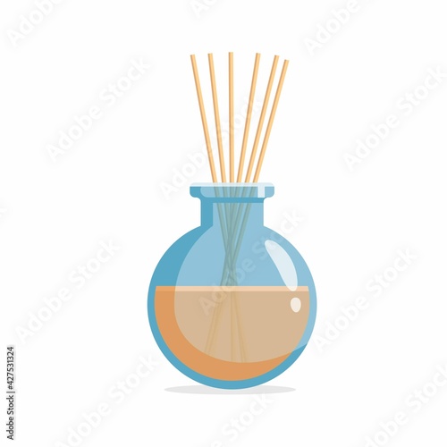 Vector aromatic diffuser with Scented Oil and reeds