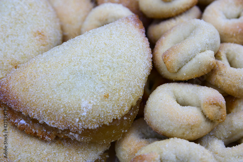 Sweet potato pastissets, typical Christmas sweets in Spain photo