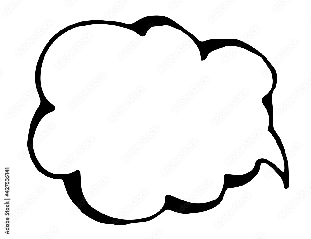 vector isolated element of the empty speech bubble in the doodle style. hand drawn comic style bubble speech black outline outline line on white background spiral line for design template with empty s vector isolated element of the empty speech bubble in the doodle style. hand drawn comic style bubble speech black outline outline line on white background spiral line for design template with empty s