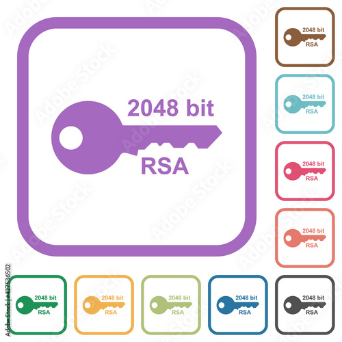 2048 bit rsa encryption simple icons photo