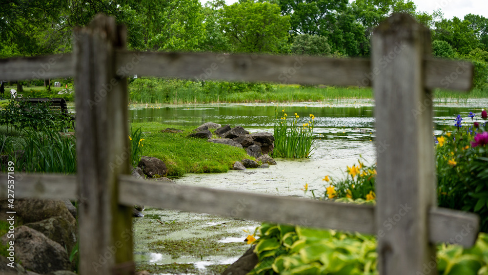 Fototapeta premium Fence in the park