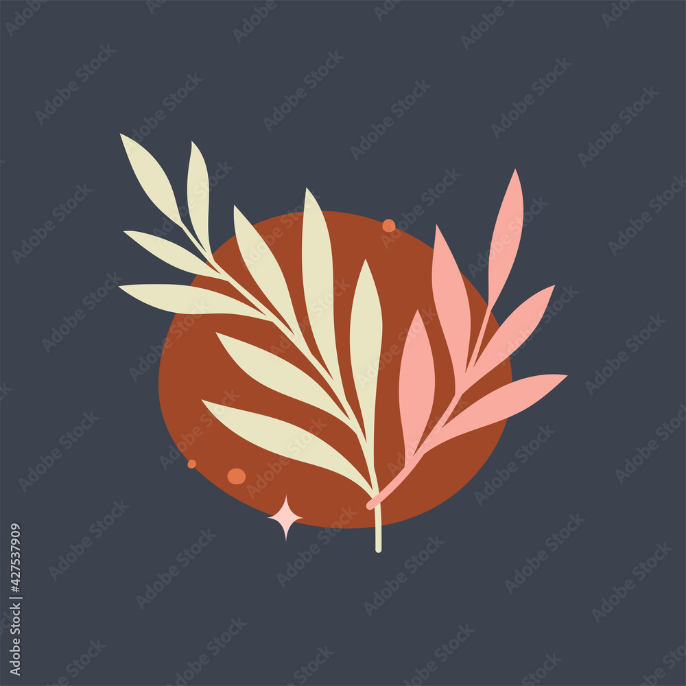 Vector modern floral arrangement background. Cute delicate botanical illustration with leaves and plants. Vector modern floral arrangement background. Cute delicate botanical illustration with leaves and plants.