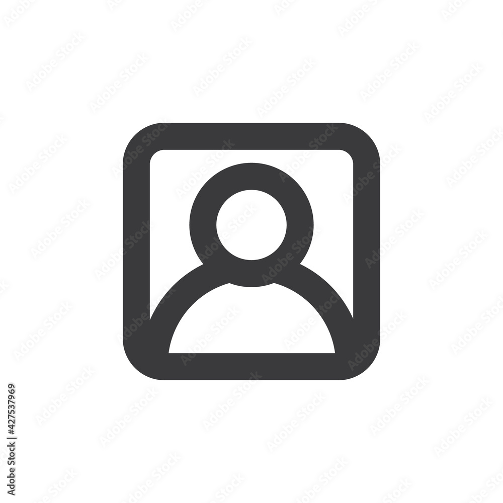 Login icon, vector user symbol. Simple linear pictogram. User interface account log in. Login icon, vector user symbol. Simple linear pictogram. User interface account log in.