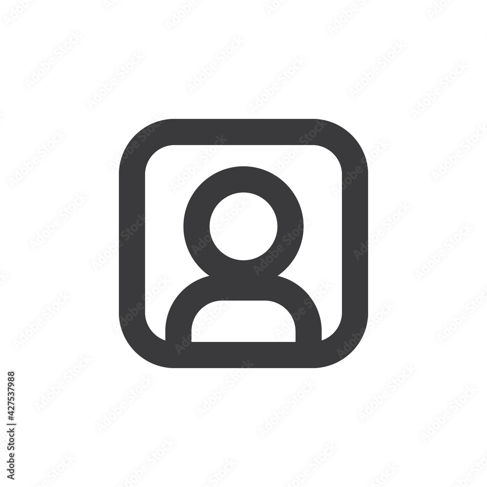 Login icon, vector user symbol. Simple linear pictogram. User interface account log in. Login icon, vector user symbol. Simple linear pictogram. User interface account log in.