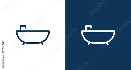 Bathtub icon illustration isolated vector sign symbol