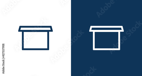 Box outline icon illustration isolated vector sign symbol