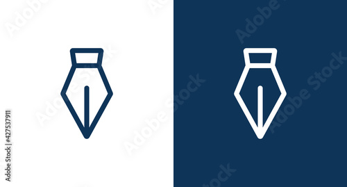 Pen tool outline icon illustration isolated vector sign symbol