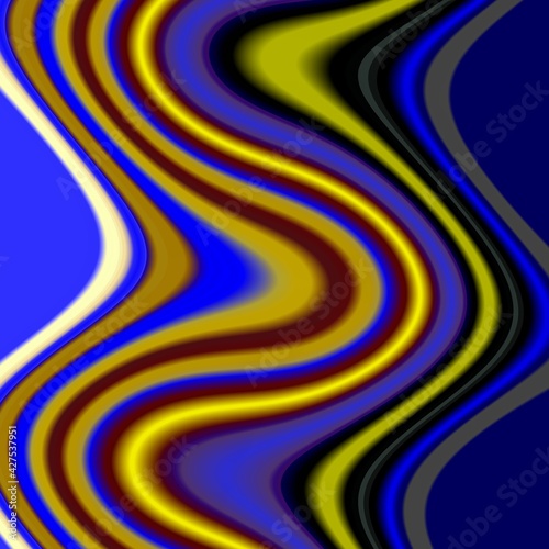 Multicolored waves design abstract background with lines © damaisin1979