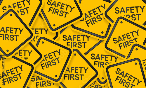 National safety month is celebrated every year in June to remind us the importance of safety and awareness of our surroundings. Vector illustration