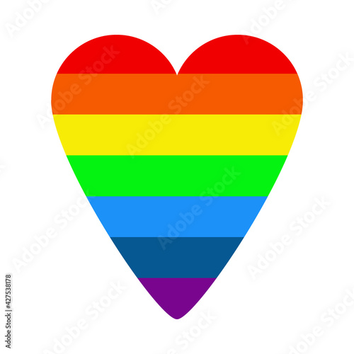 Free Download Rainbow heart - lgbt, on a white background. Vector Illustration - GFXLoad