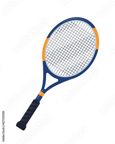 Tennis racket icon isolated on white background.