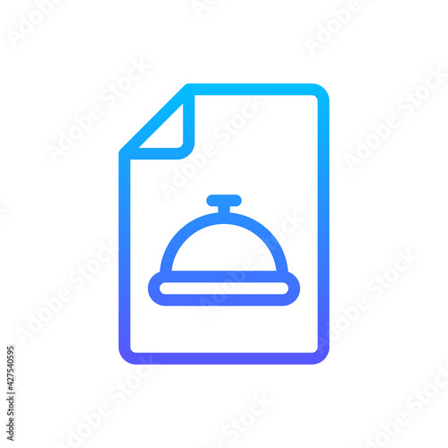 Menu Vector Icon. Hotel and Services Symbol EPS 10 