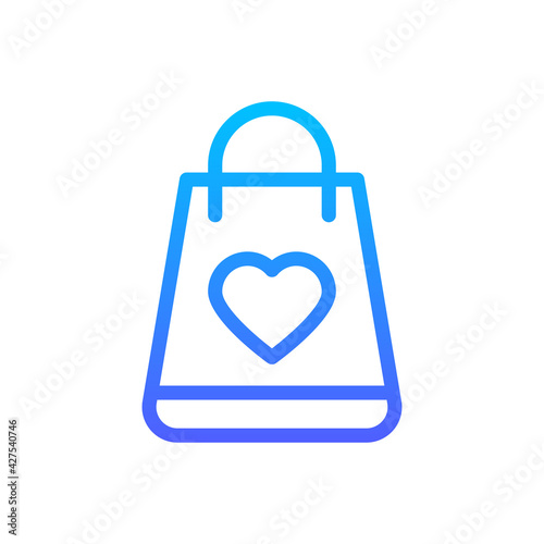 Shopping Bag Vector Icon. Hotel and Services Symbol EPS 10 