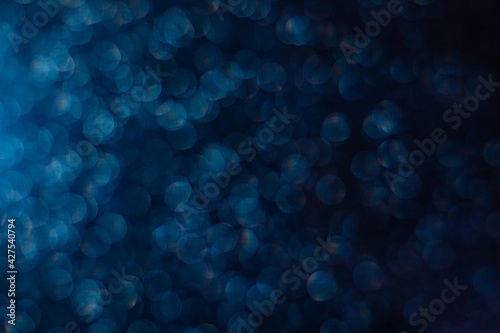 Blue and black bokeh texture