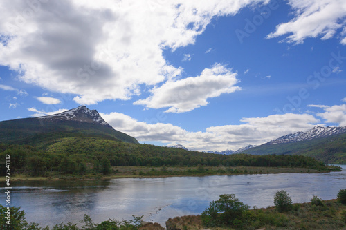 Lapataia bay landscape  Tierra del Fuego  Argentina