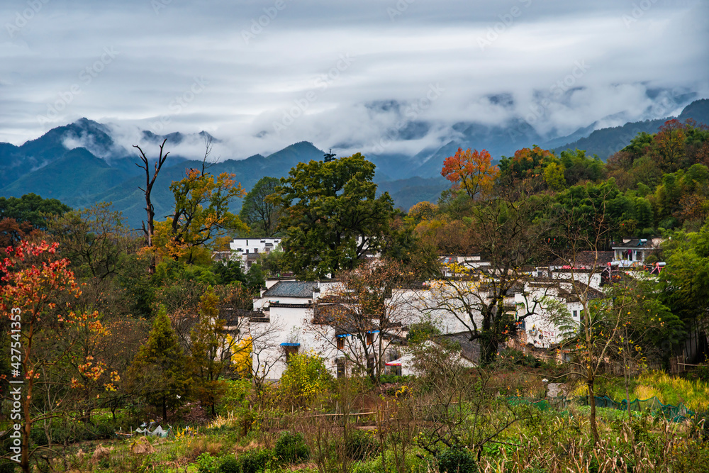 village in the valley of mountains