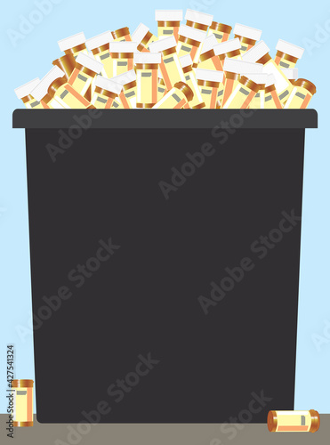 Pill Bottles in the Trash