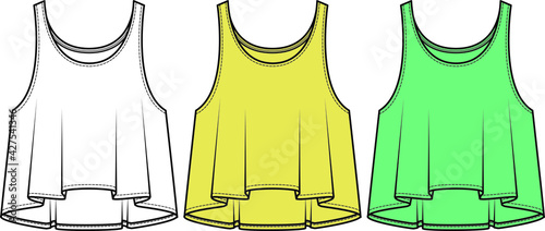 Vector strappy t-shirt designs for women colored with 2021 summer colors