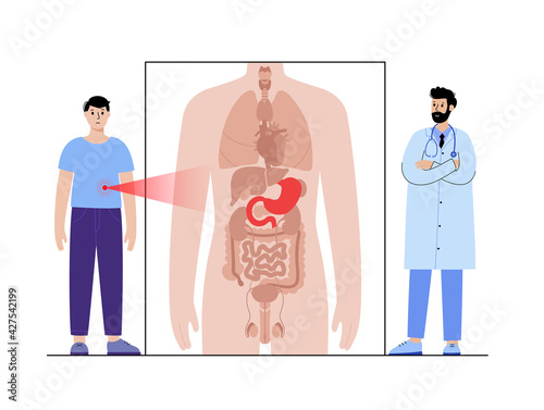 Pain in male body