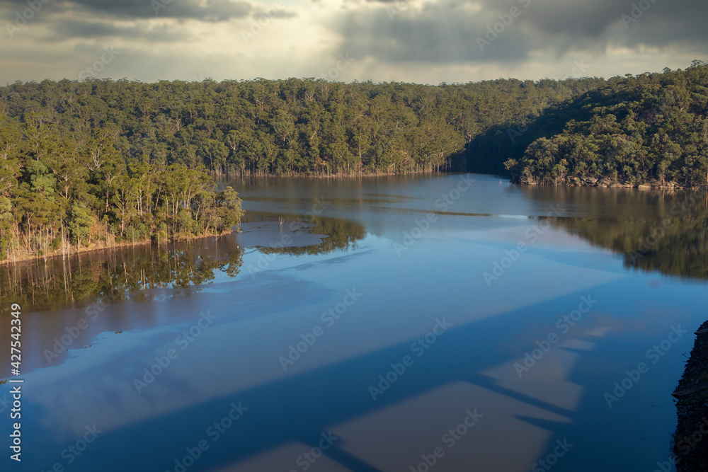 Fototapeta premium A large fresh water reservoir in regional Australia