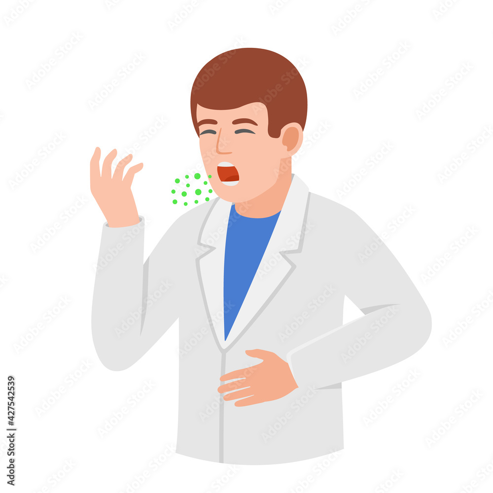 Coughs without mask spread virus vector illustration Coughs without mask spread virus vector illustration