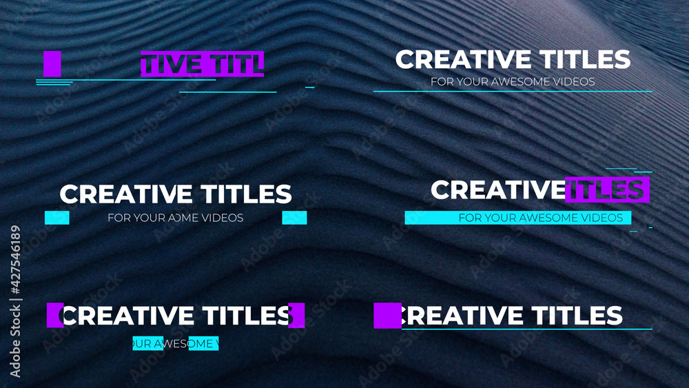 Creative Modern Elegant Titles Stock Template | Adobe Stock
