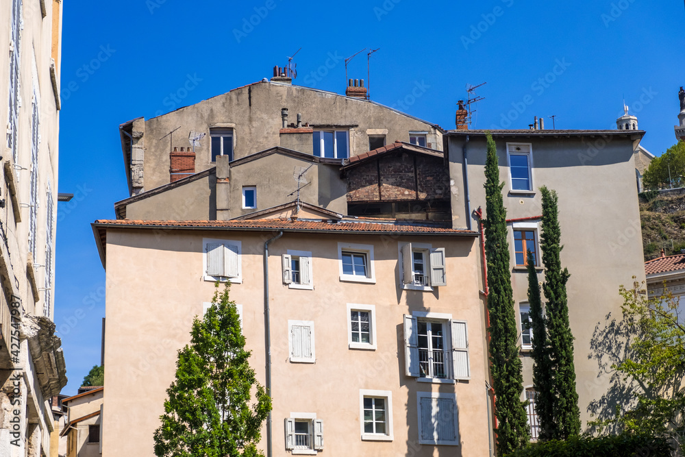 Street of the old town of Vienne in the Isere department of France