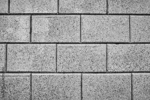 Wallpaper Mural gray brick and stone wall texture, clear and bright, with rectangles Torontodigital.ca