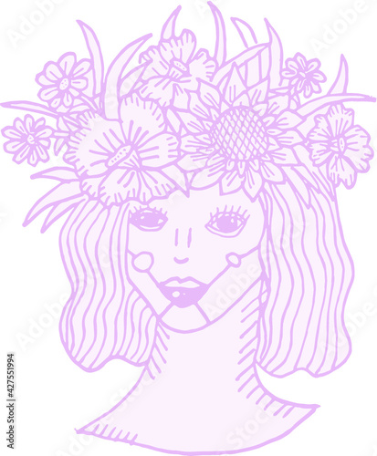 Woman with Flower Crown