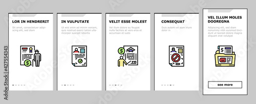 Allowance Finance Help Onboarding Mobile App Page Screen Vector. Checking Status And Issue Of Allowance, Loss Of Breadwinner And Pregnancy Illustrations