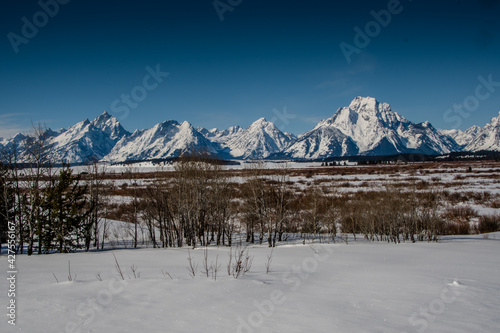 View of the Tetons over the Valley