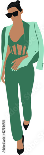 Fashion blogger walking