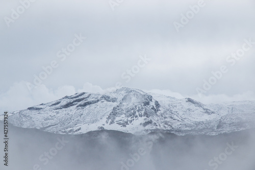 snow covered mountain 