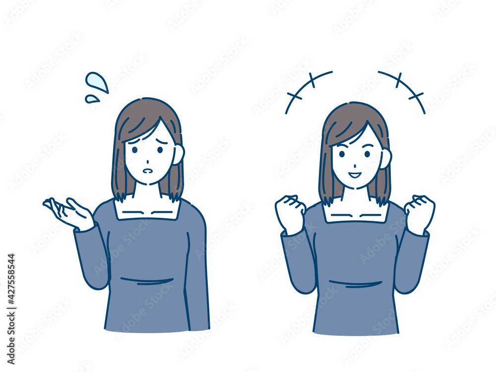 若い女性 困るポーズ ガッツポーズ 上半身 イラスト素材 Stock Vector Adobe Stock 若い女性 困るポーズ ガッツポーズ 上半身 イラスト素材 Stock Vector Adobe Stock