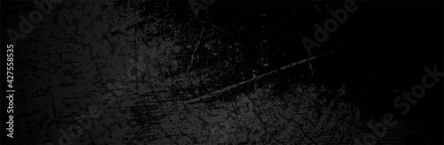 Black Grunge Background. Dirty metal surface. Dark texture. Vector illustration