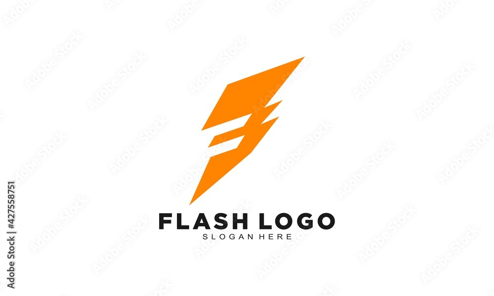 Creative flash icon logo Creative flash icon logo