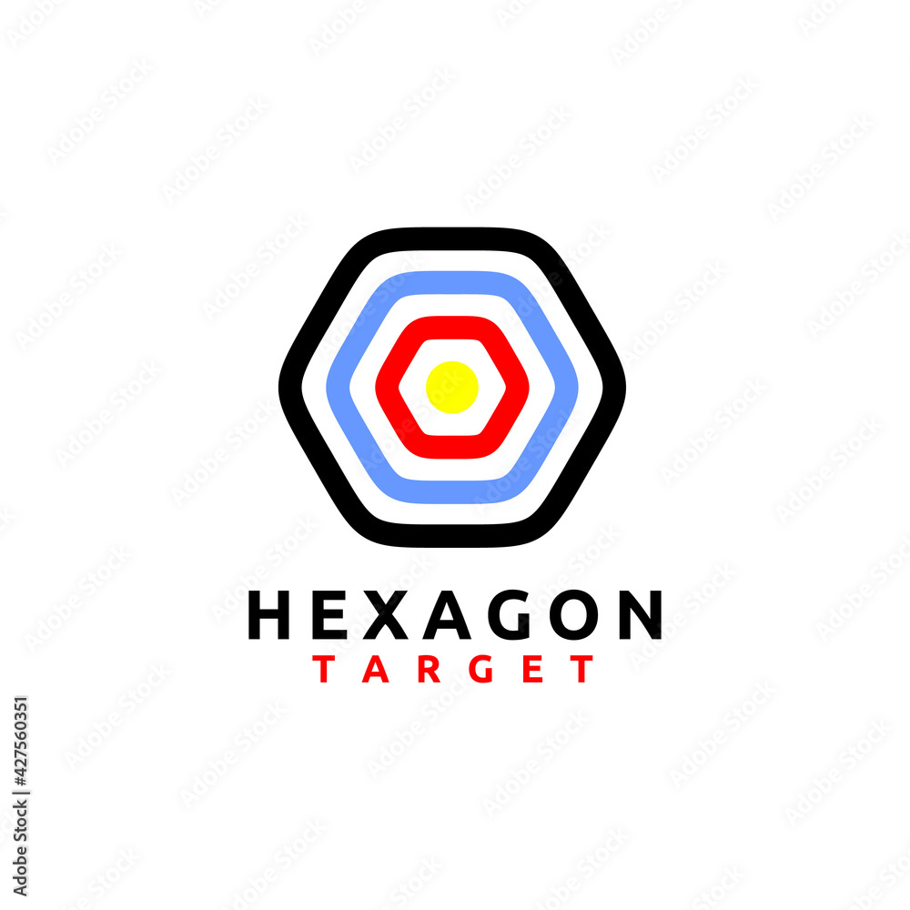 Hexagonal Target Icon Vector Symbol for Web Site Computer and Mobile Vector Hexagonal Target Icon Vector Symbol for Web Site Computer and Mobile Vector