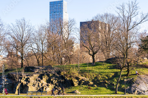 A Beautiful Sunny Day in Central Park New York City.