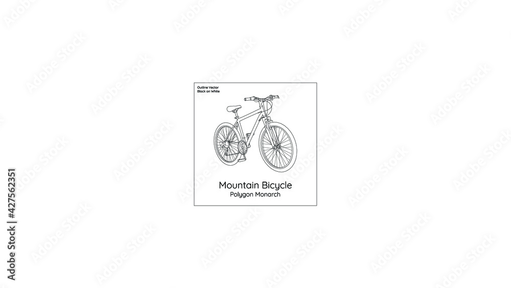 Mountain Bicycle (2D Model) Polygon Monarch Mountain Bicycle (2D Model) Polygon Monarch