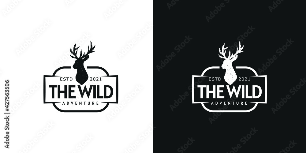 Fototapeta premium vintage retro adventure outdoor logo design concept