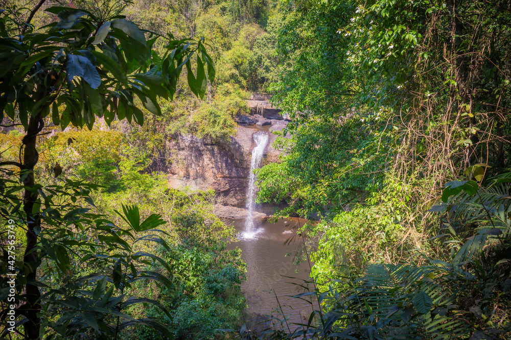 Amazing Haew Suwat Waterfall in the deep forest at Khao Yai National ...