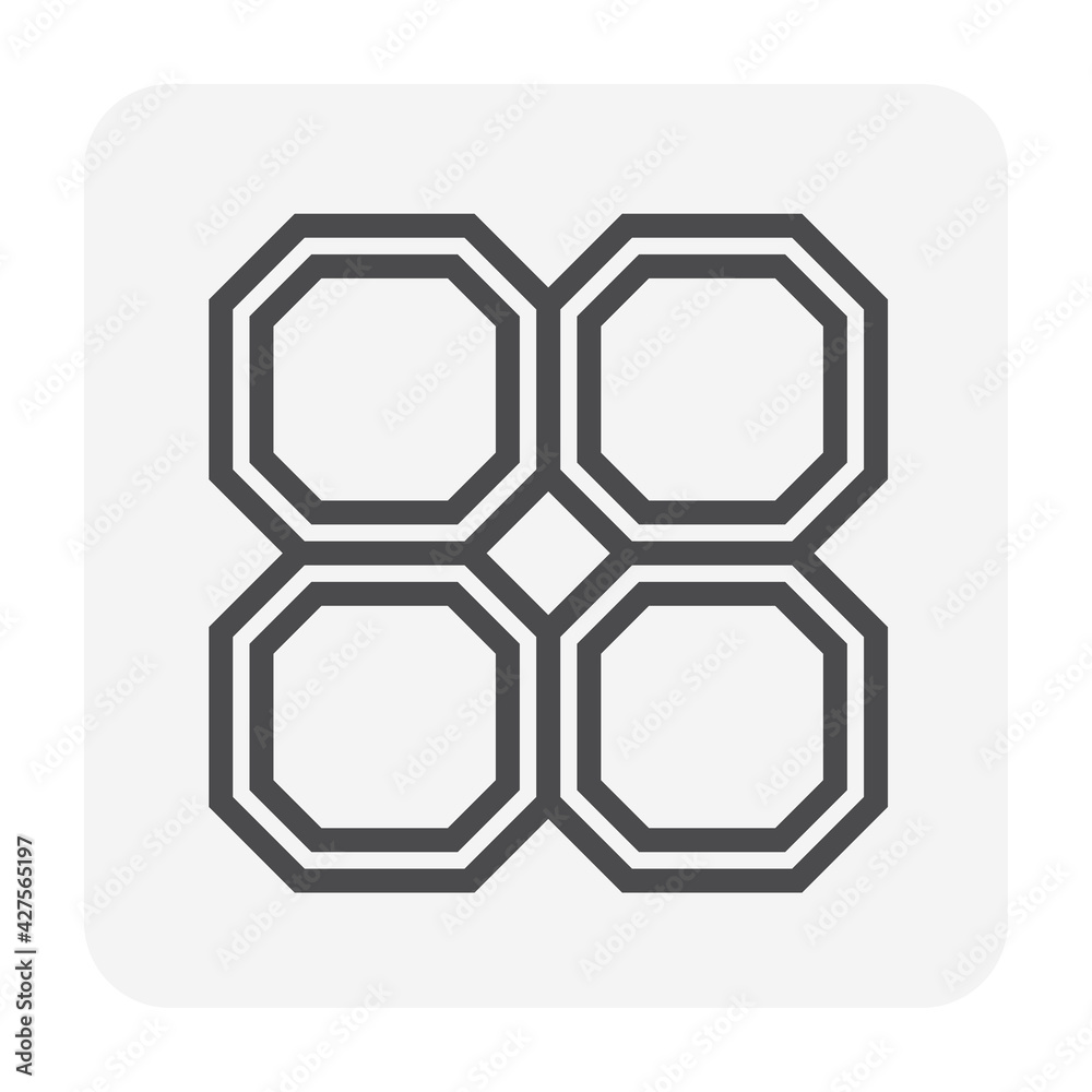 Concrete paver block pavement floor or brick vector icon. For landscape, outdoor, garden by paving on ground to create truncated square tiling pattern. That sidewalk, road, patio, path, street walkway Concrete paver block pavement floor or brick vector icon. For landscape, outdoor, garden by paving on ground to create truncated square tiling pattern. That sidewalk, road, patio, path, street walkway