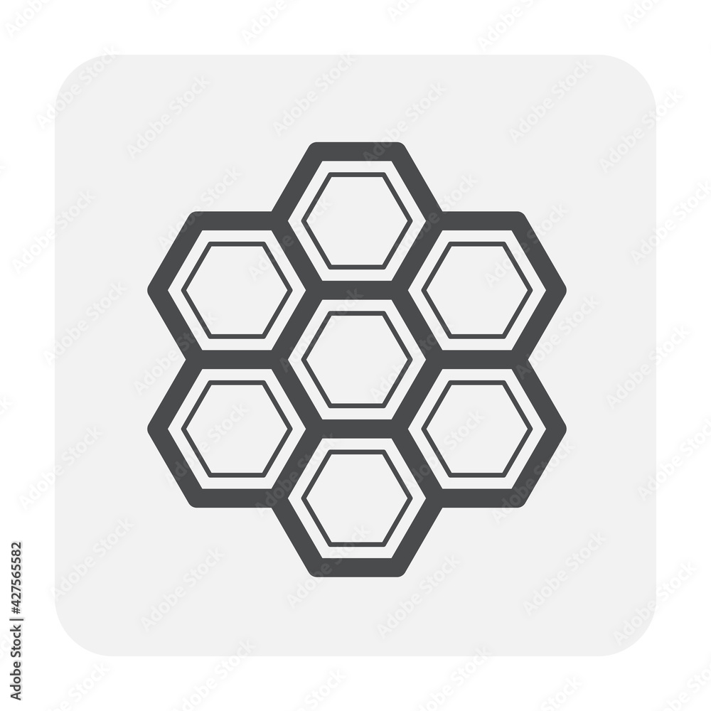 Concrete paver block pavement floor or brick vector icon. For landscape, outdoor, garden by construction paving on ground to create hexagon pattern. That sidewalk, road, patio, path, street, walkway. Concrete paver block pavement floor or brick vector icon. For landscape, outdoor, garden by construction paving on ground to create hexagon pattern. That sidewalk, road, patio, path, street, walkway.