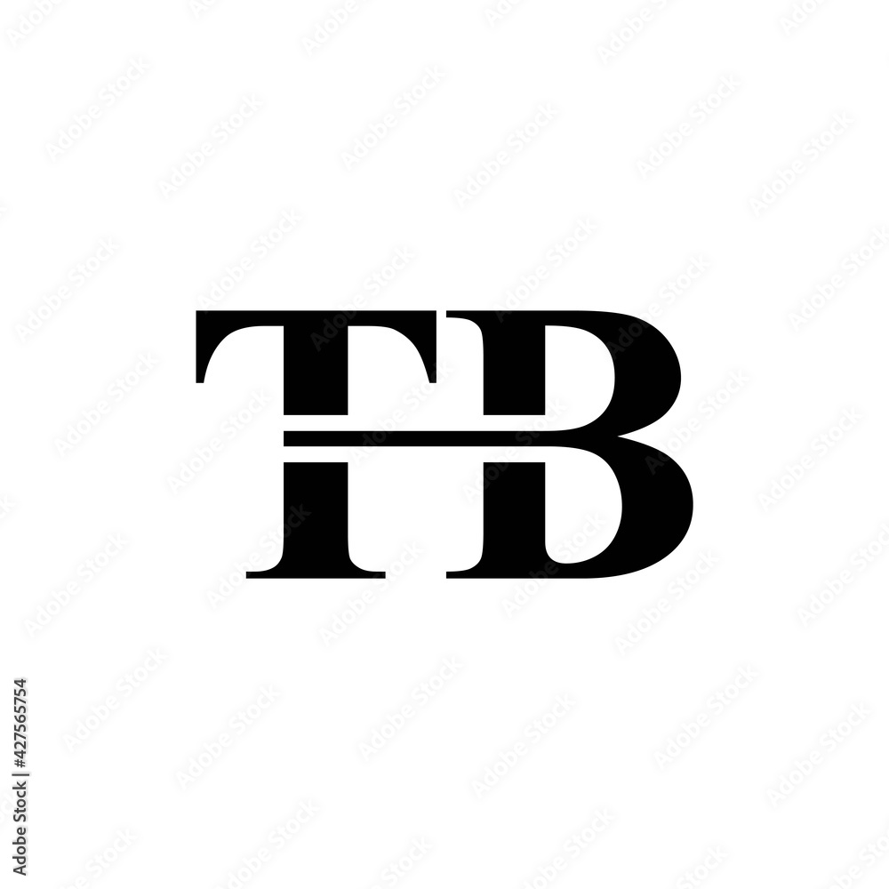 initial letter TB logo design vector with sophisticated and modern