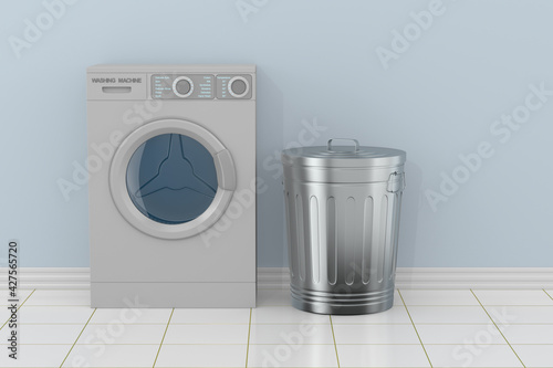 washing machine in bathroom...