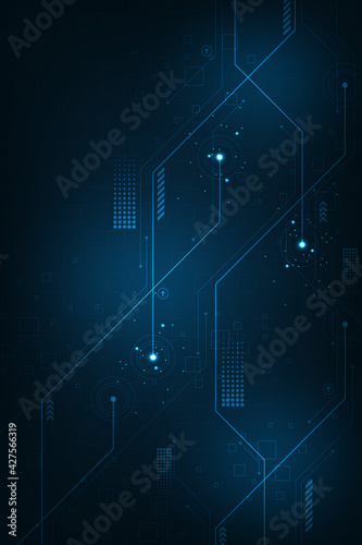 Design in the concept of electronic circuit boards.