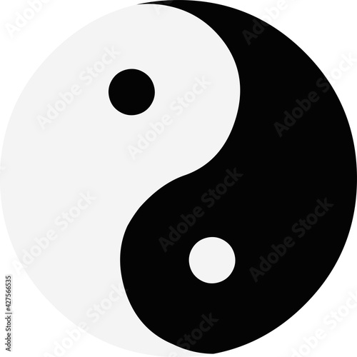 Vector illustration of the yin yang symbol