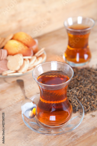 Turkish black tea drink