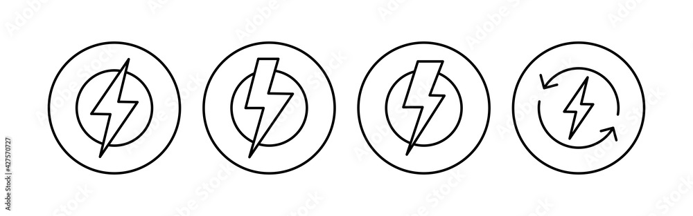 Power icon set. Power Switch Icon. Electric power Power icon set. Power Switch Icon. Electric power