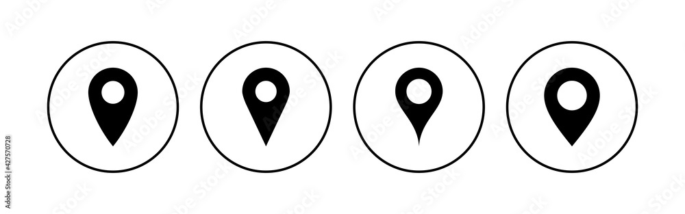 Pin icon set. Location icon vector. destination icon. map pin Pin icon set. Location icon vector. destination icon. map pin